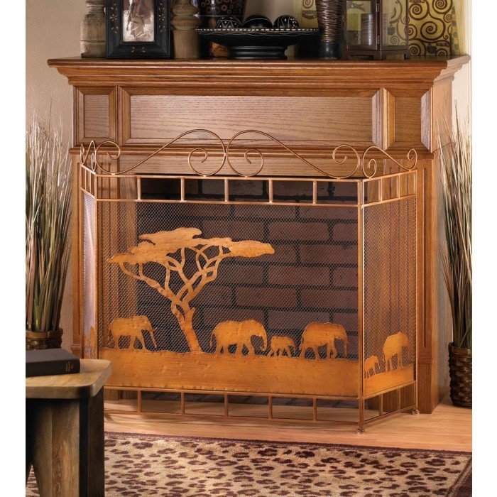 WILD SAVANNAH FIREPLACE SCREEN by Accent Plus