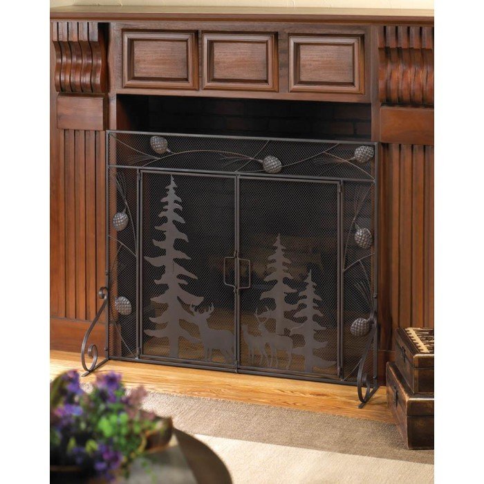 WOODLAND FOREST FIREPLACE SCREEN by Accent Plus