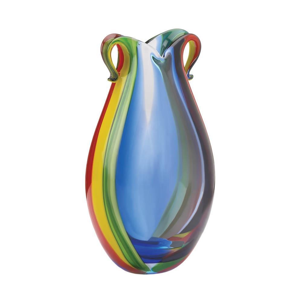 KALEIDOSCOPE ART GLASS VASE
by Accent Plus