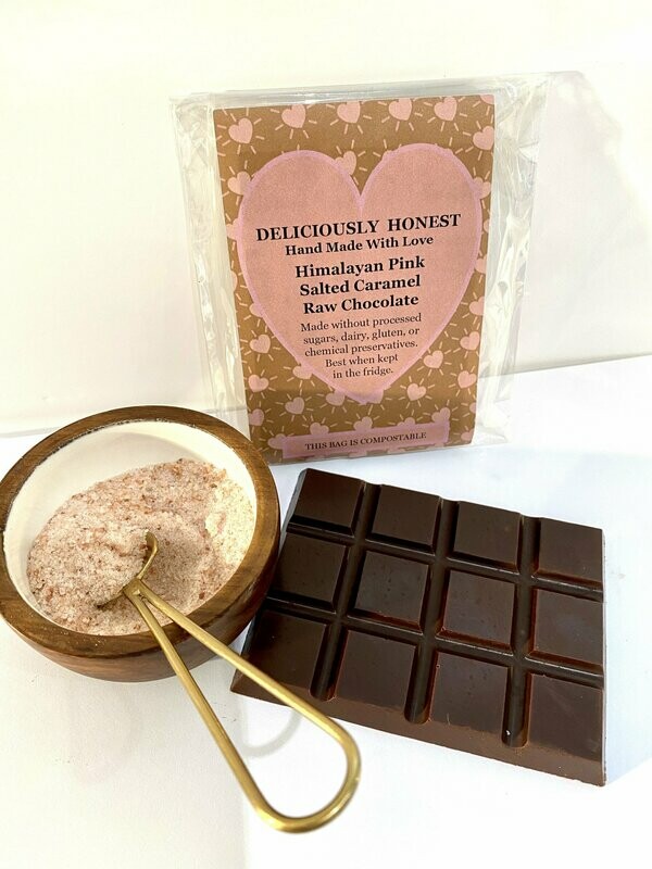Himalayan Pink Salted Caramel Raw Chocolate Bar