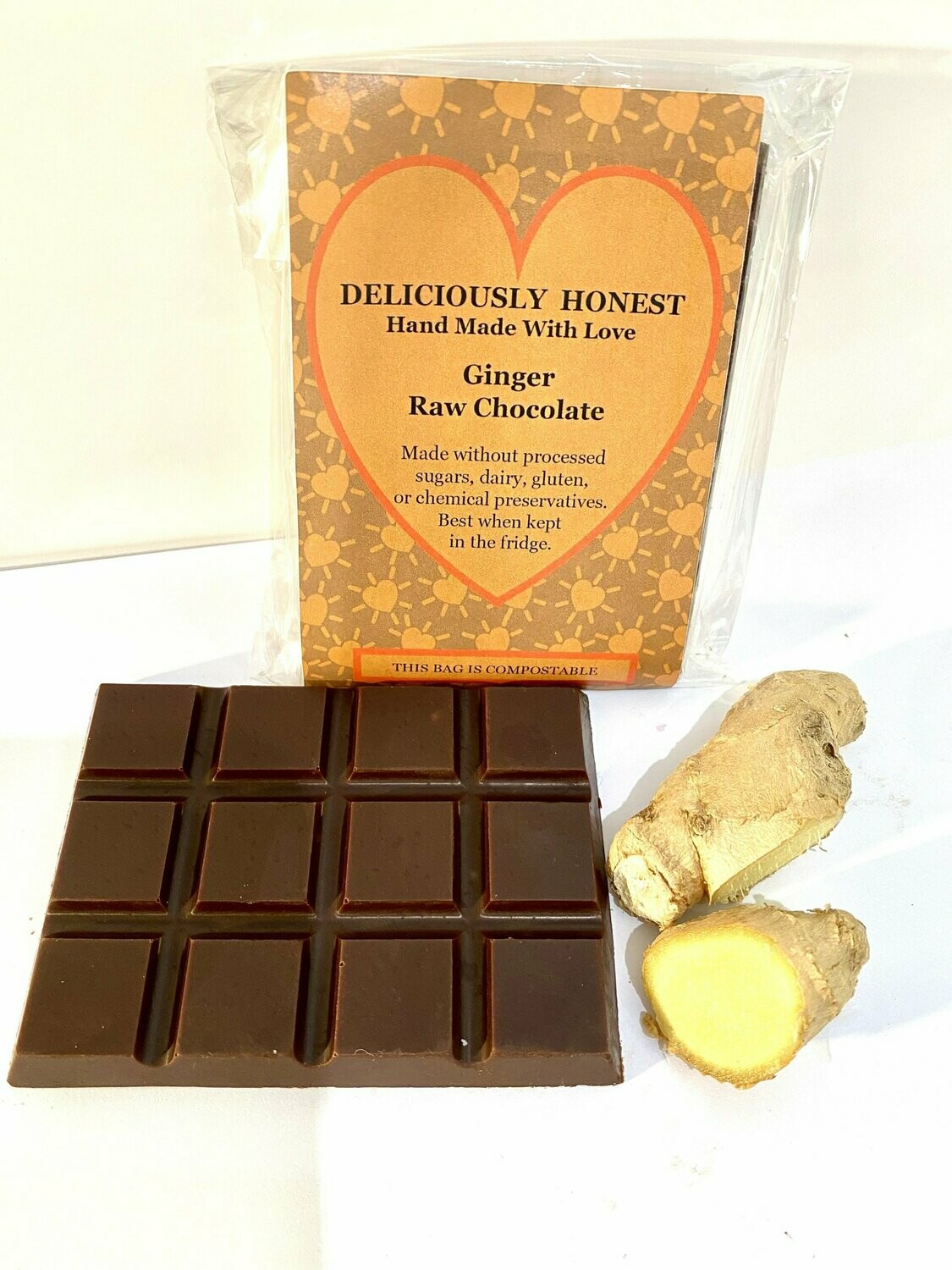 Ginger Raw Chocolate Bar