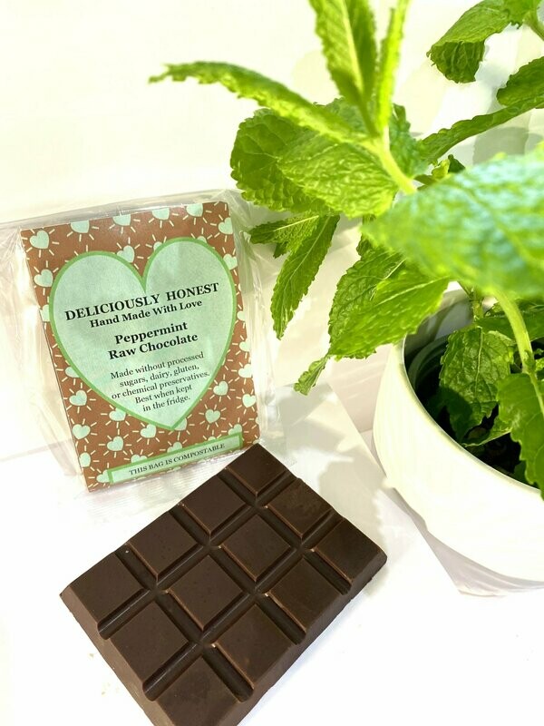 Peppermint Raw Chocolate Bar