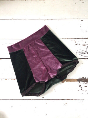 High Waist Velvet Hot Pant Shorts