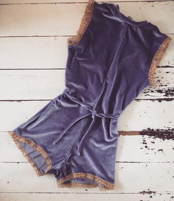 Lilac Velvet Bodysuit High wire Trapeze Costume