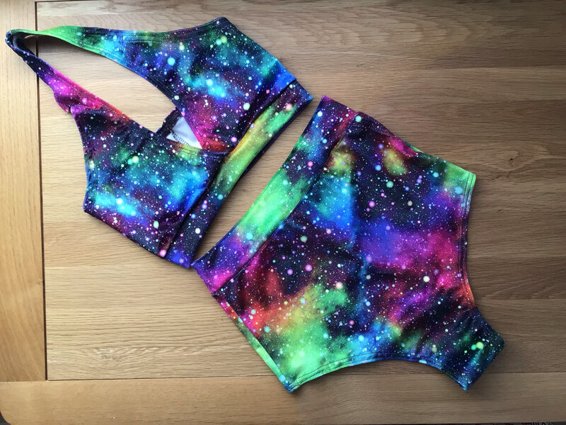 Cosmos Print Velvet Shorts Bralette Set