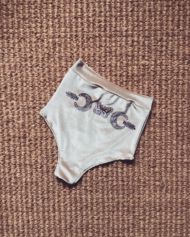 Boho Festival Knicker Shorts Cheeky Velvet High Waist