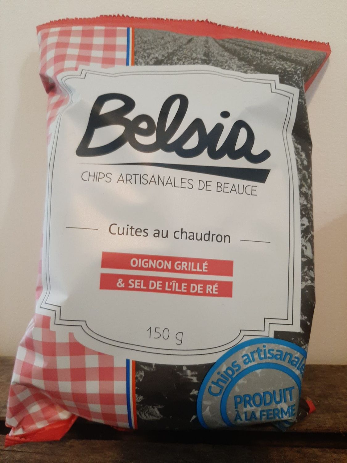 Chips Belsia oignon grillé et sel de l'Ile de Ré 150g