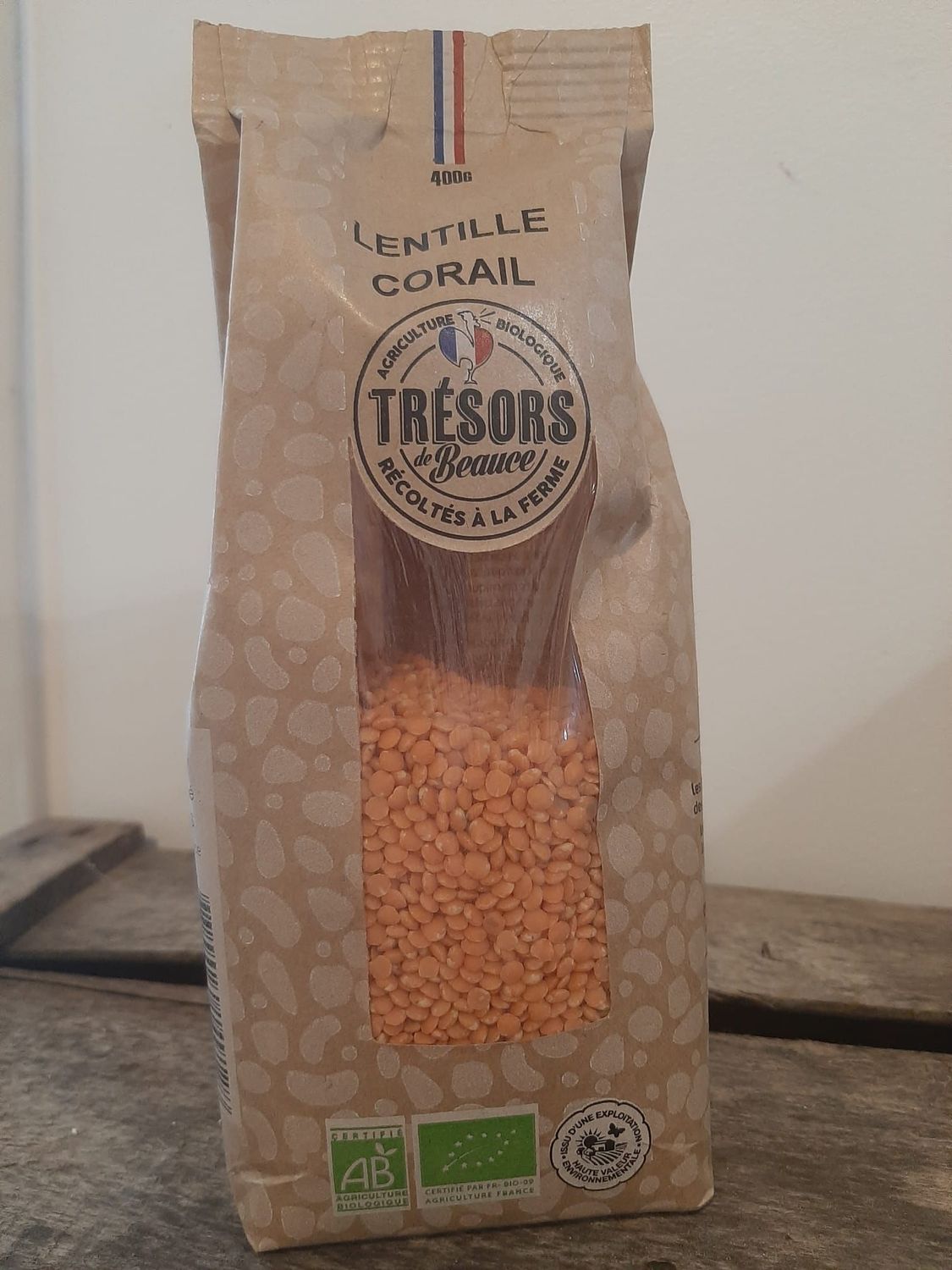 LENTILLE CORAIL BIO SACHET 400G - Trésors de Beauce