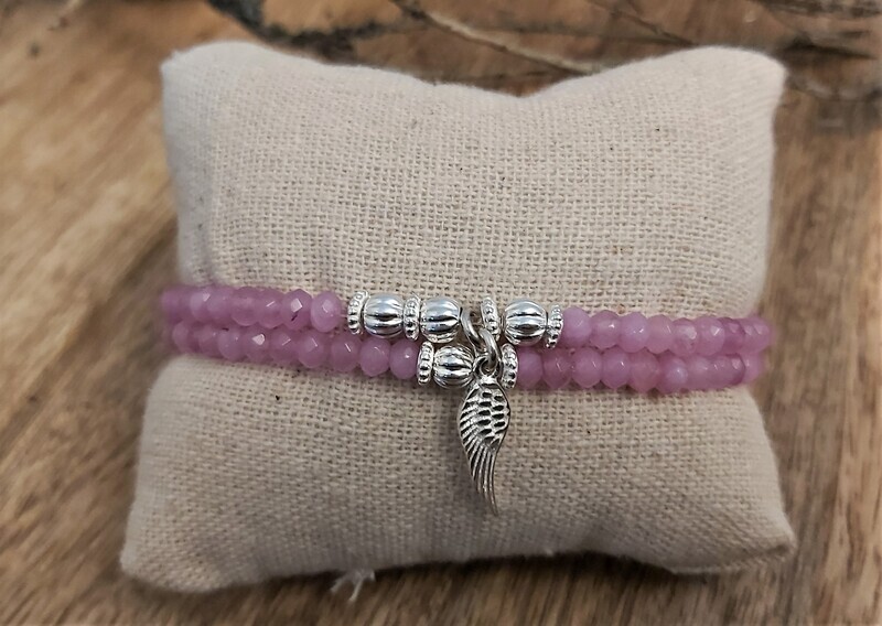 MILI - Edelsteinarmbänder - Sterling Silber - rosa