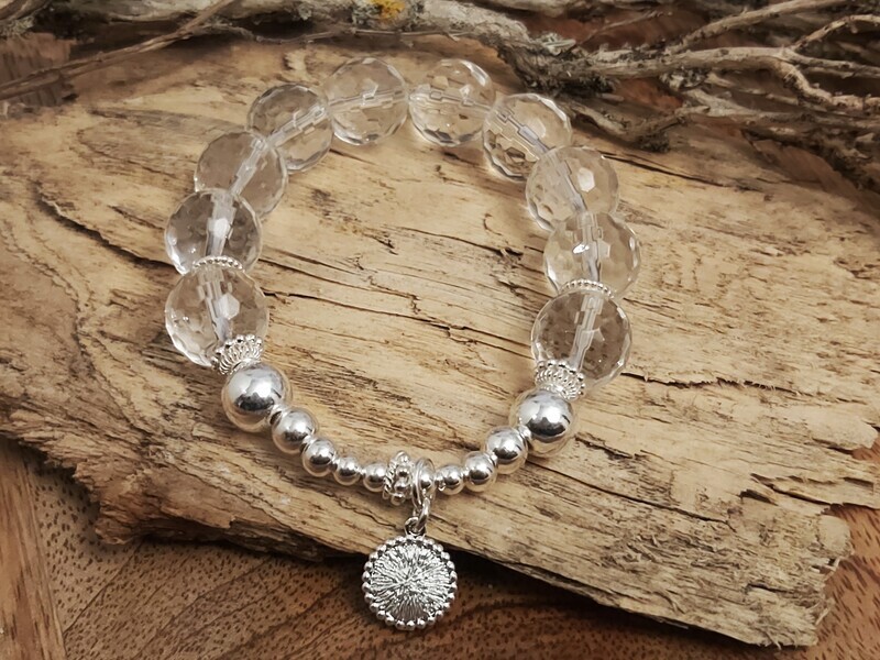 CRYSTAL - Kristallquarzarmband - Sterling Silber