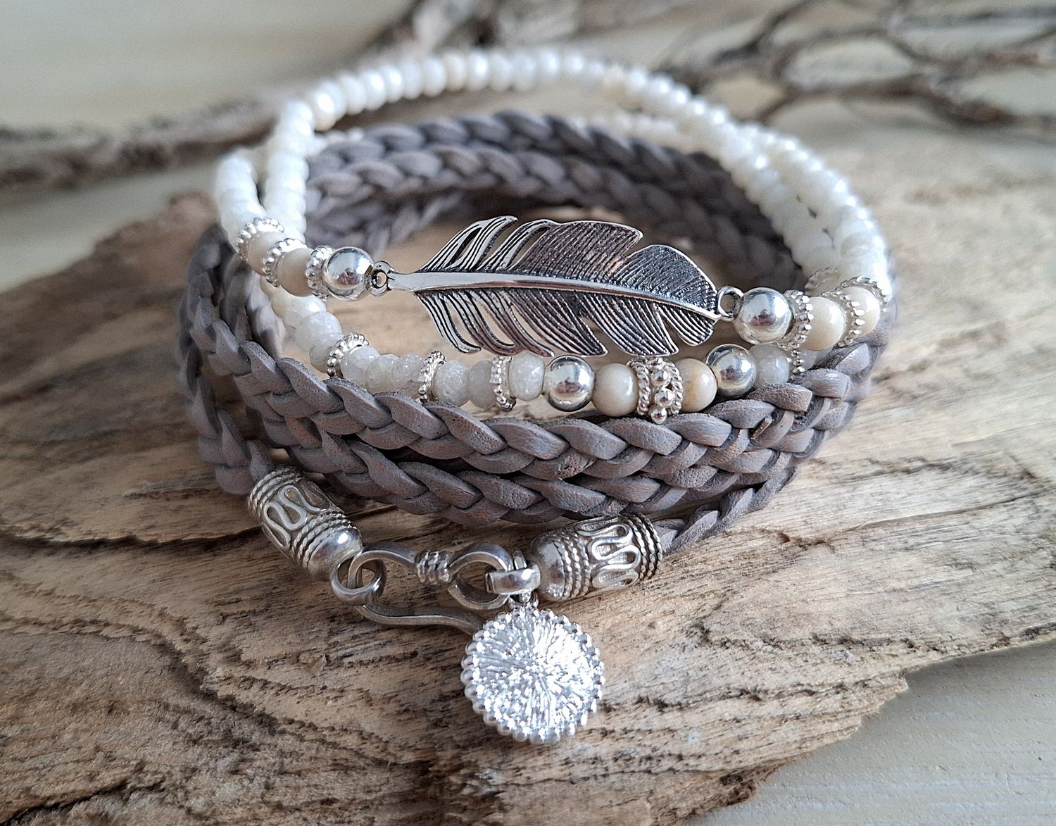 WINTER - Kombi-Armband - beige-écru