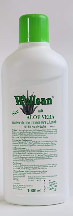 12x Woll Wasch mit Aloe Vera u Lanolin 1000ml Wollwaschmittel Waschmittel #4498 
