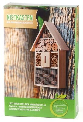 XXL 50 cm Insektenhotel Natur/Nistkasten Insektenhaus aus Holz für Bienen, Schmetterlinge, Käfer & andere Tiere