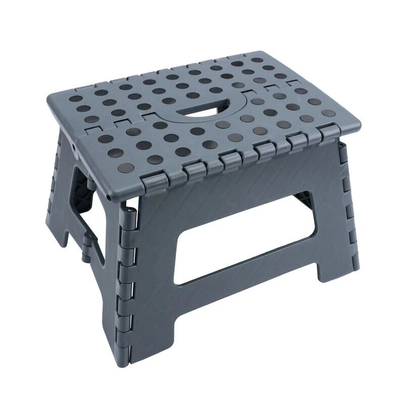 Tritthocker 32 x 25 x 22 cm - bis 150 kg - tragbar rutschfest platzsparend Tritt Steigleiter (Grau) Tritthocker 32 x 25 x 22 cm - bis 150 kg - tragbar rutschfest platzsparend Tritt Steigleiter (Grau)