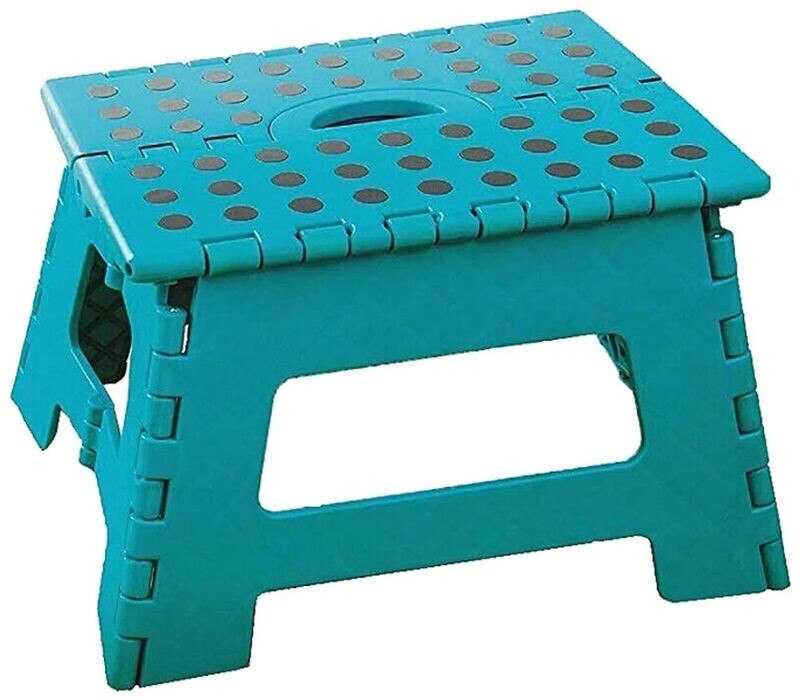 Tritthocker 32 x 25 x 22 cm - bis 150 kg - tragbar rutschfest platzsparend Tritt Steigleiter (Türkis) Tritthocker 32 x 25 x 22 cm - bis 150 kg - tragbar rutschfest platzsparend Tritt Steigleiter (Türkis)