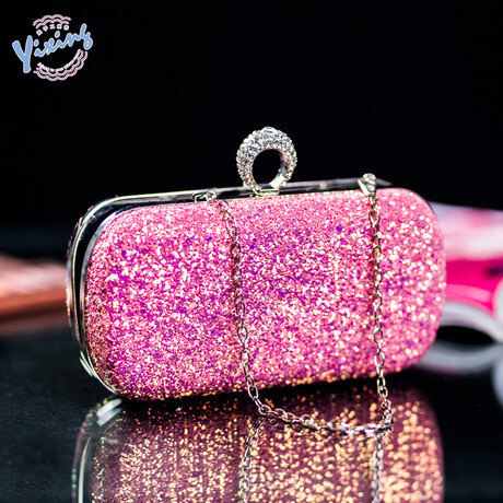 Luxury gems crested mini party hand bag