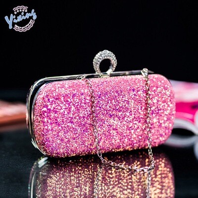 Luxury gems crested mini party hand bag