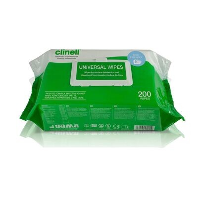 Clinell Universal Wipes 200 [Pack of 200]