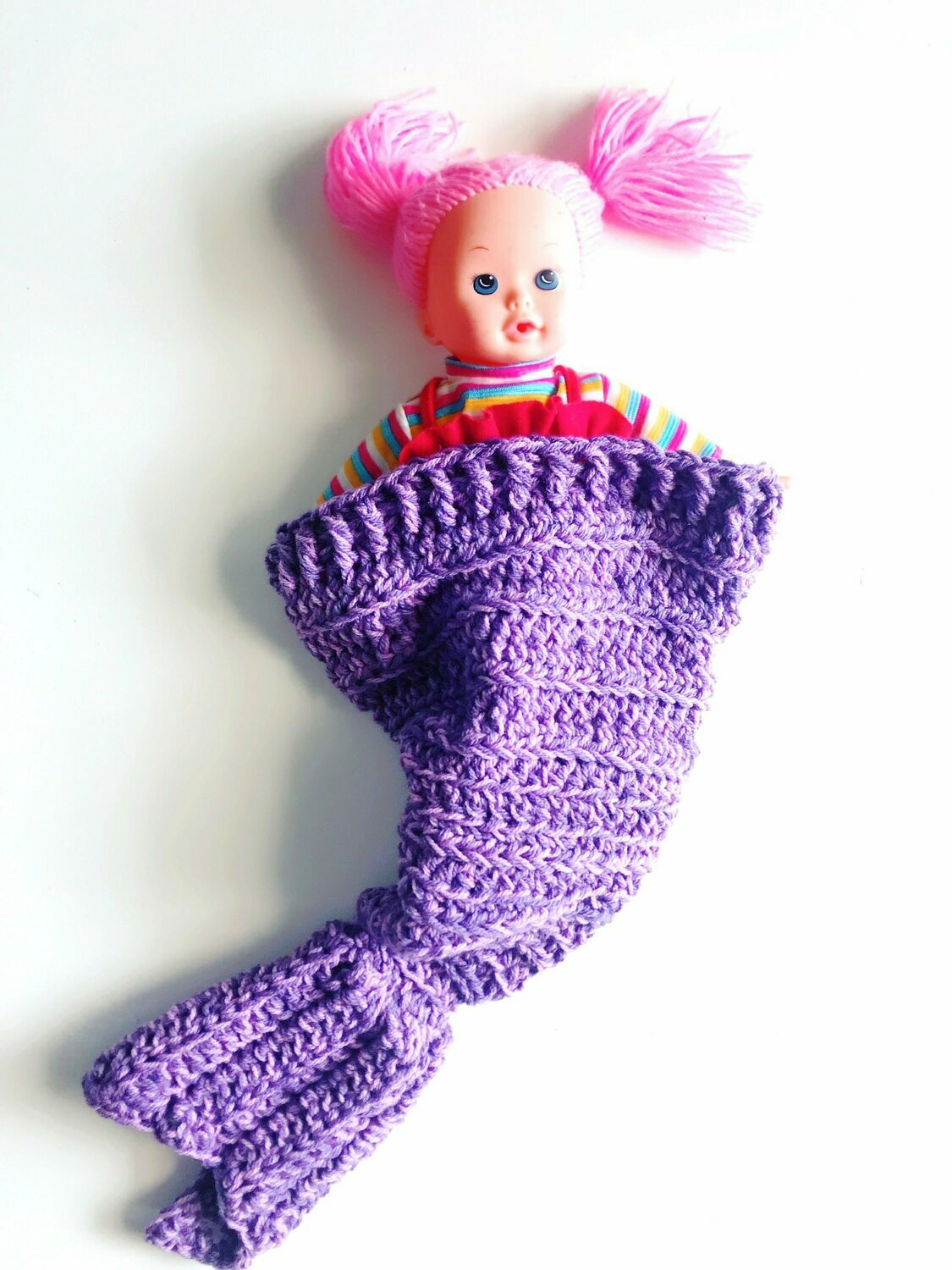 Mermaid Tail Blanket for Doll