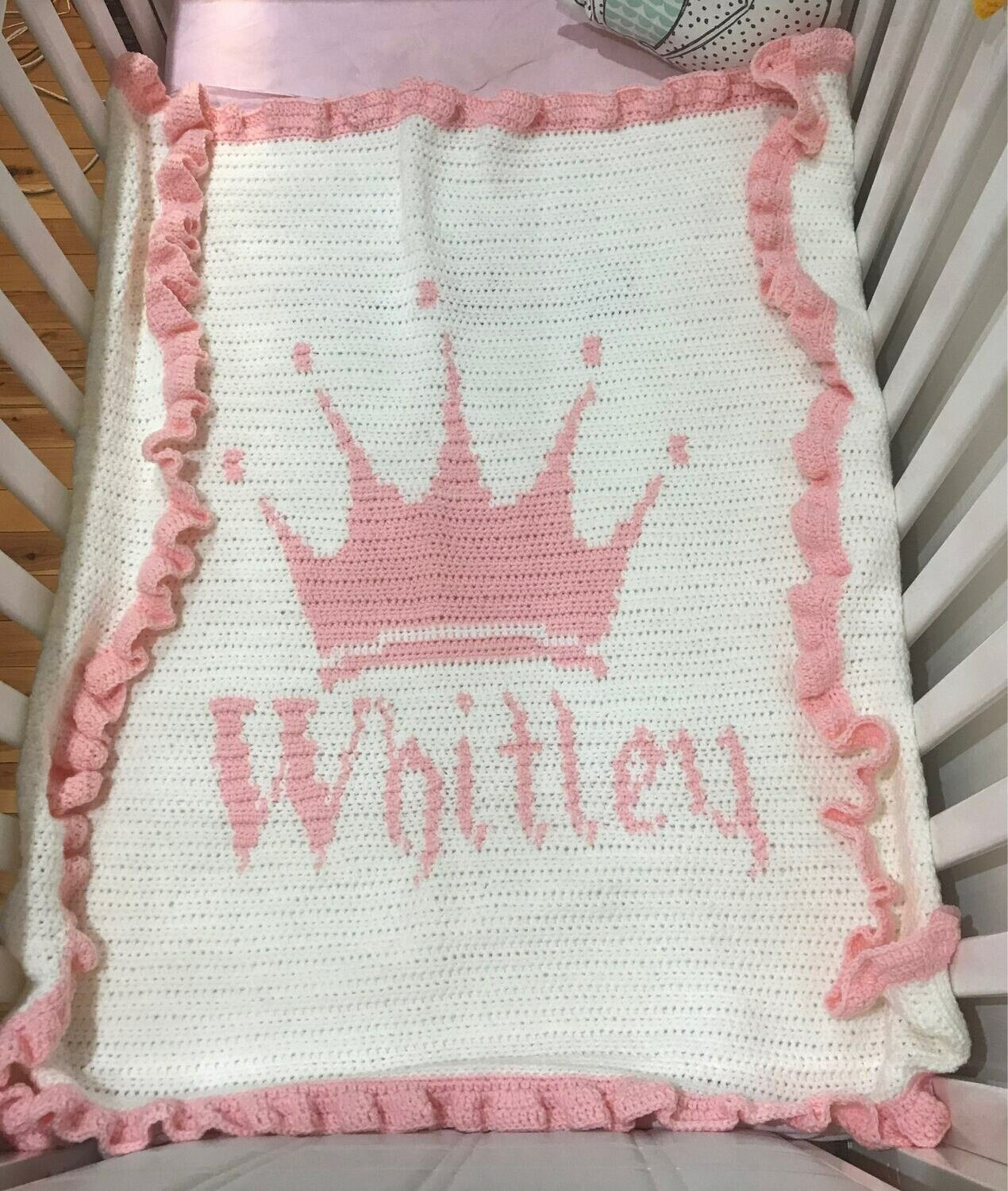 Crochet Princess Blanket with Ruffle Edging