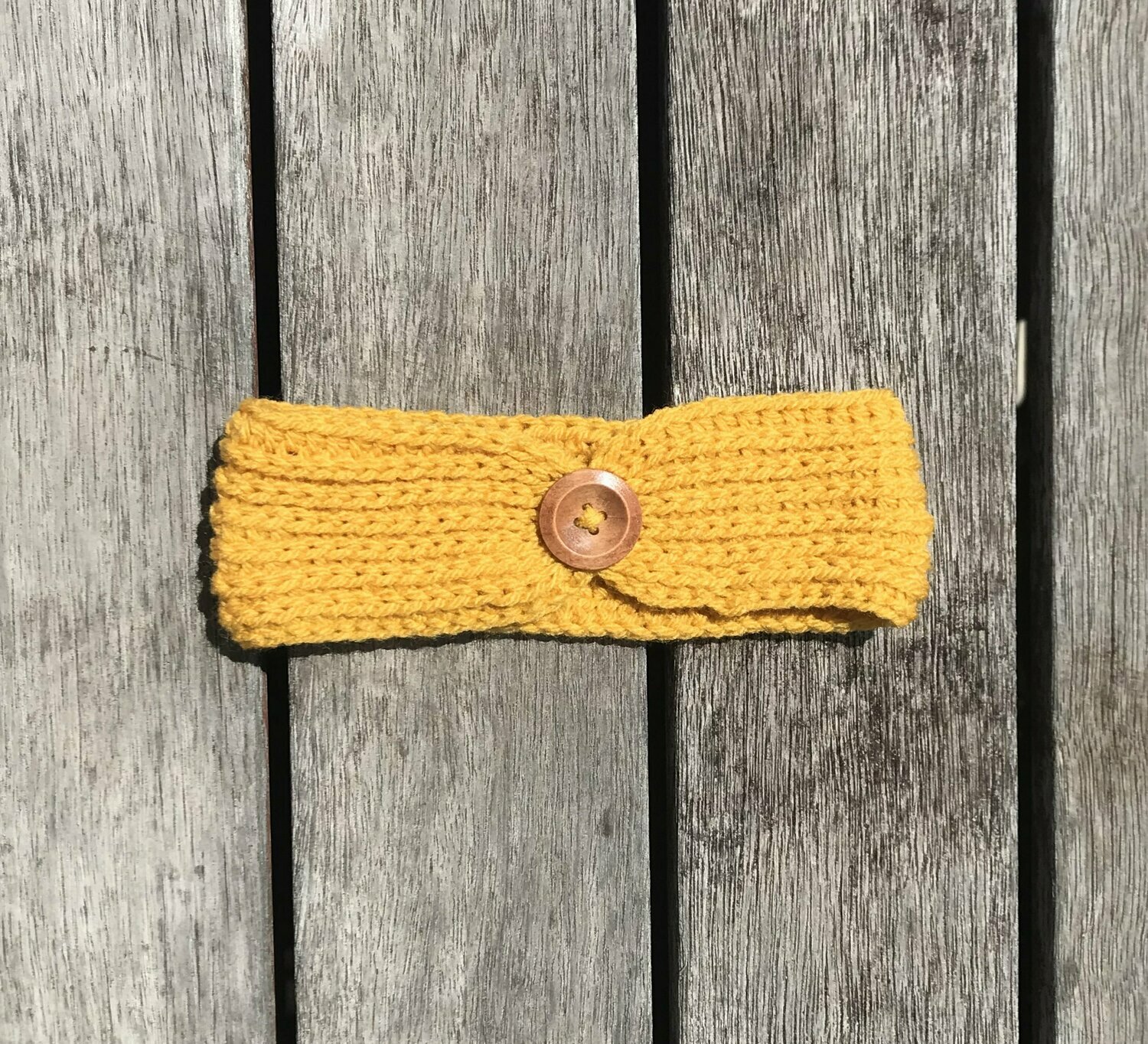 Knit Look Button Headband / Ear Warmer