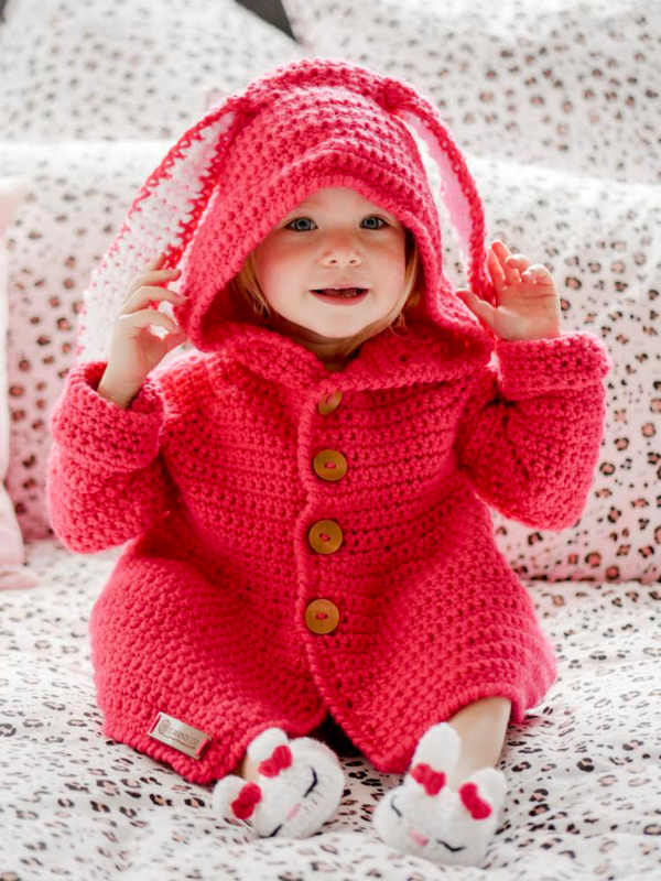 Hooded Bunny Cardigan