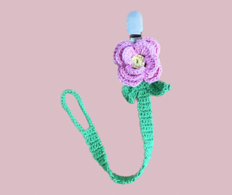 Flower Pacifier Clip