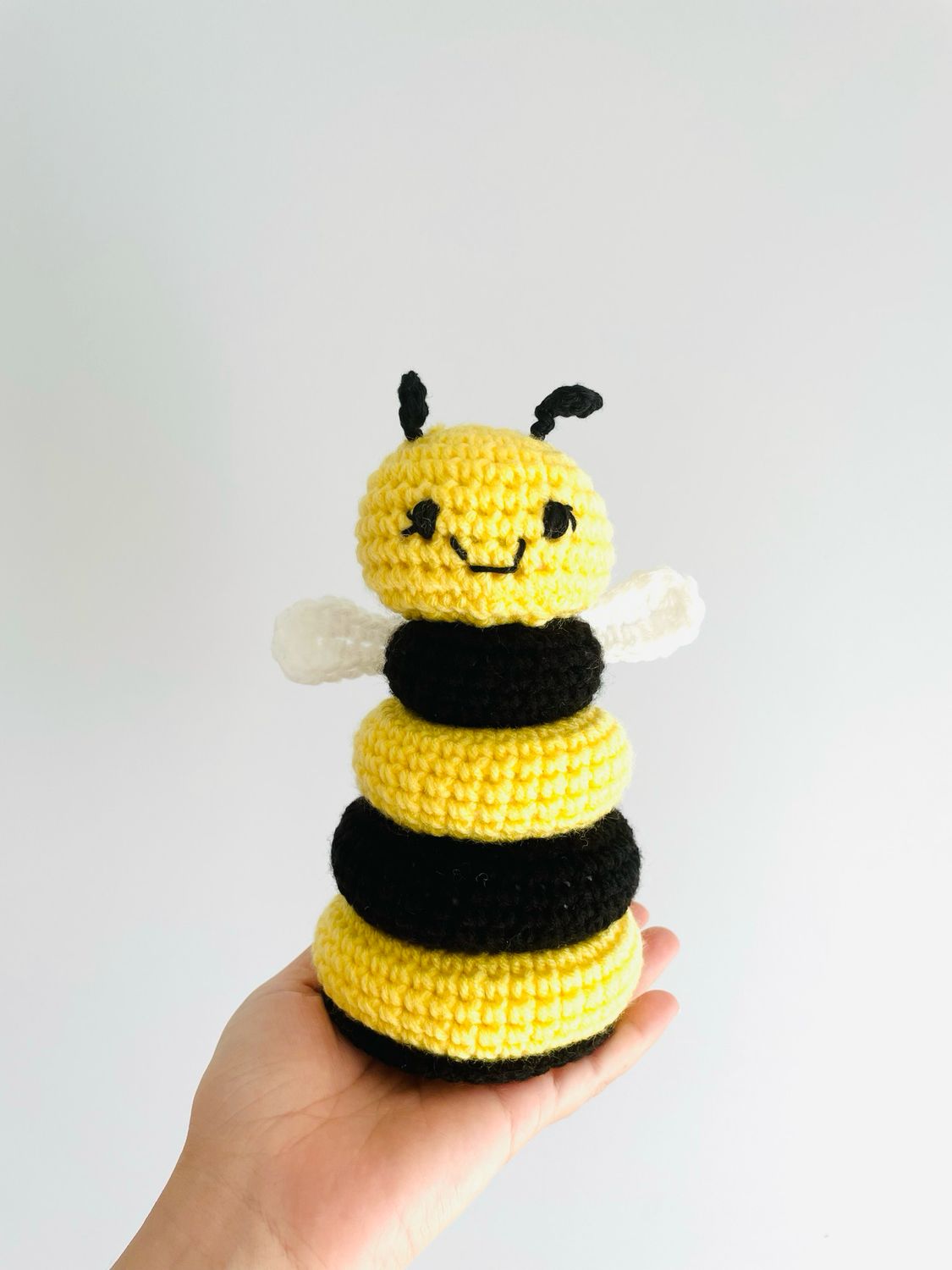 Crochet Bee Stacking Toy