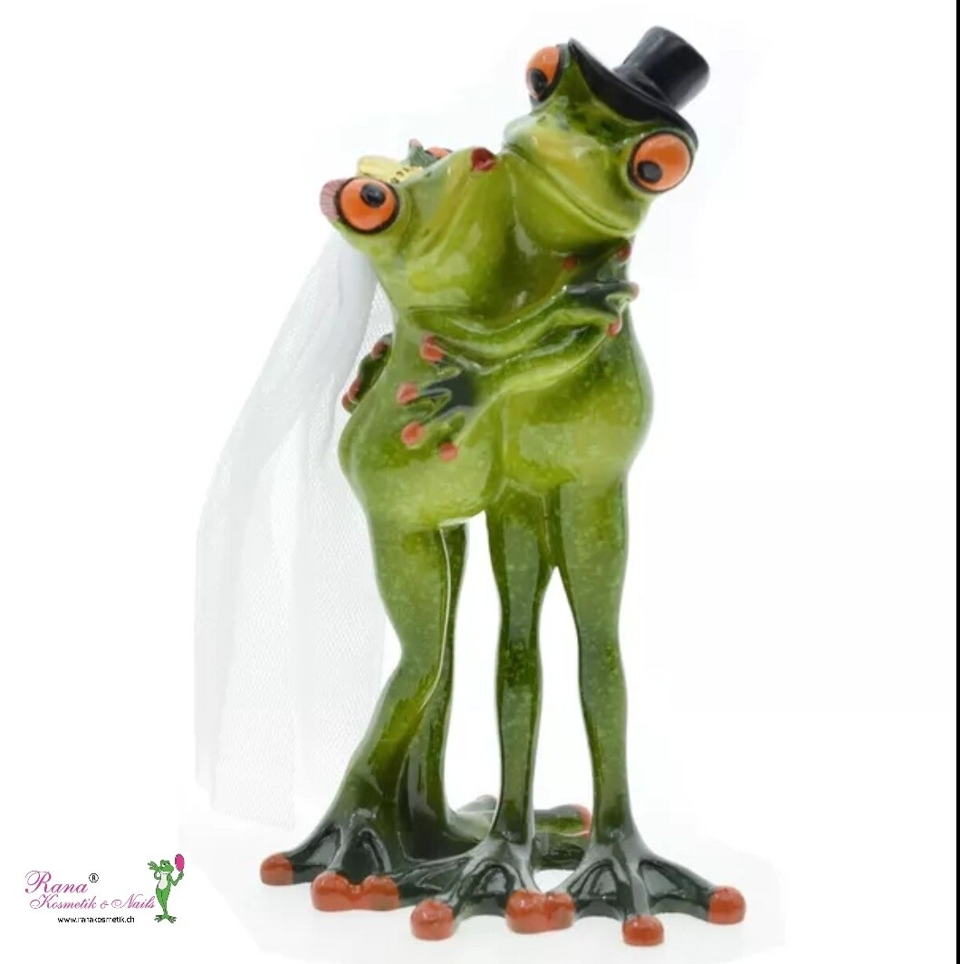Frosch-Hochzeitspaar aus Harz