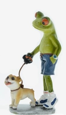 Frosch mit Hund (blaue Hose)