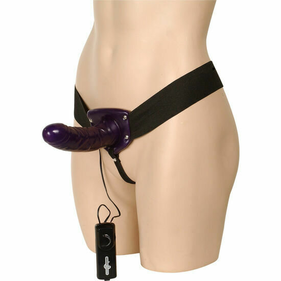 SEVECREATION ARNÉS REALISTICO LILA CON VIBRACIÓN