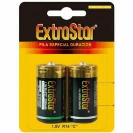 EXTRASTAR PILAS LARGA DURACION 1.5 V R14 C