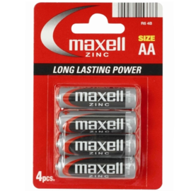 MAXELL PILA MANGANESE/ZINC  AA LR6 4 UDS
