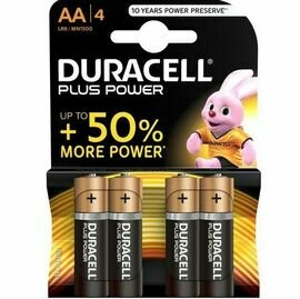 DURACELL PLUS POWER PILA ALCALINA AA LR6 BLISTER*4