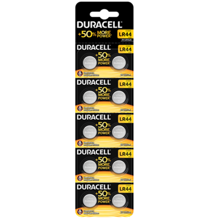 DURACELL PILA BOTON ALCALINA LR44 1,5V BLISTER*10