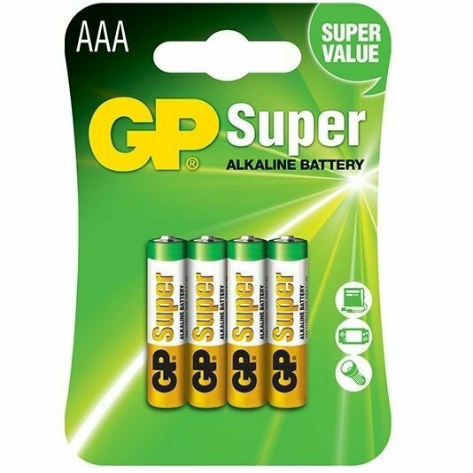 GP SUPER ALKALINE PILA ALCALINA AAA LR03 BLISTER*4