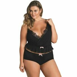 LEG AVENUE JERSEY CAMI &amp; BOYSHORTS TALLA GRANDE