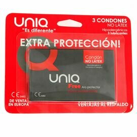 UNIQ FREE ARO PROTECTOR PRESERVATIVO SIN LATEX  3UDS