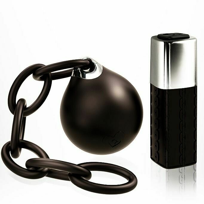 ROCKS OFF 10 SETTINGS BALL &amp; CHAIN BLACK