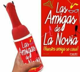 BIBERÓN MEDIANO LAS AMIGAS DE LA NOVIA (PENE CUERNOS)