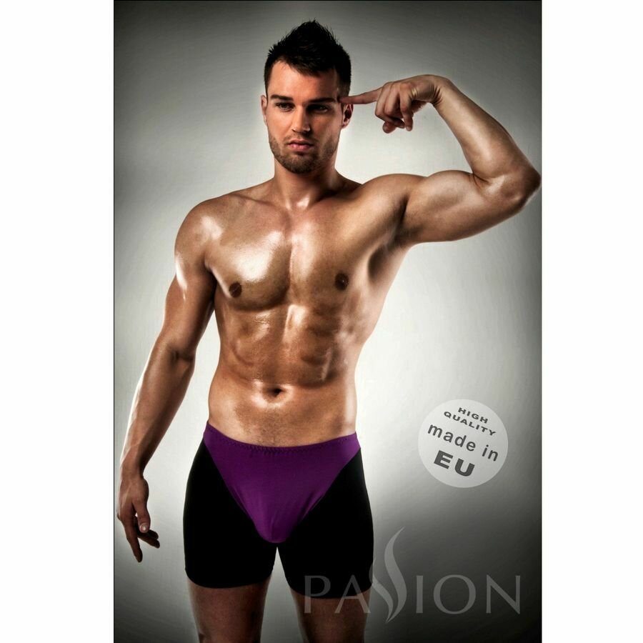 BOXER  009 LILA/ NEGRO EROTIC PASSION LINGERIE L/XL