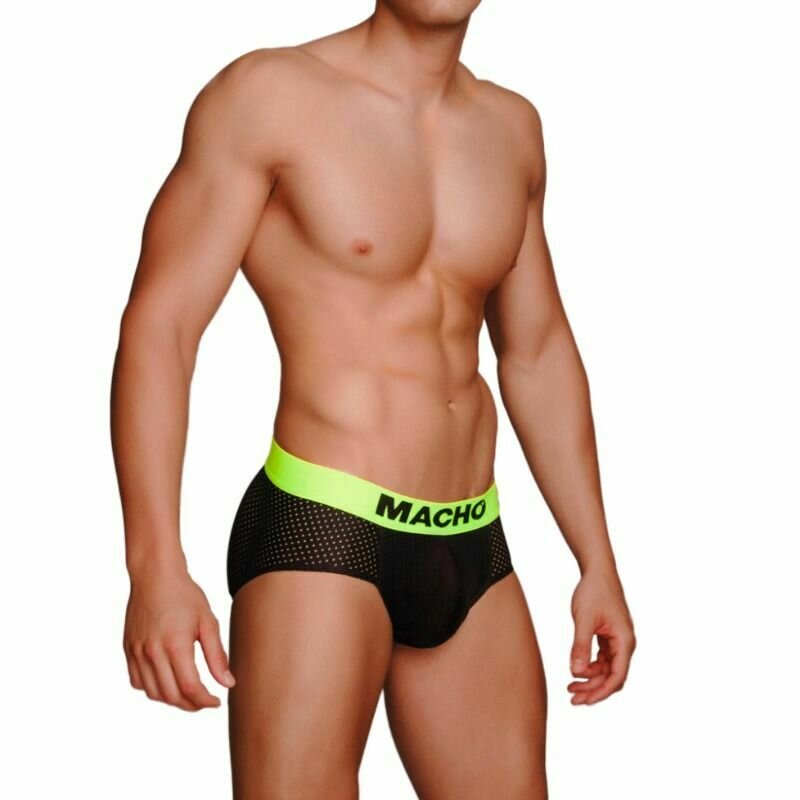 MACHO - MS080 CALZONCILLO DEPORTIVO NEGRO TALLA XL