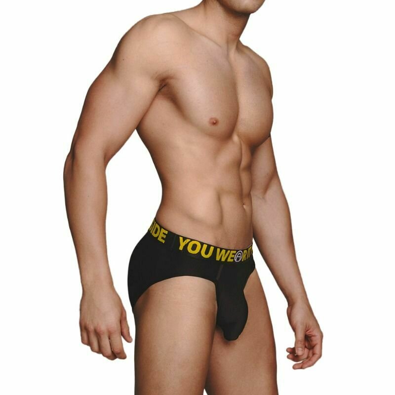 MACHO - MX074 CALZONCILLO CON TROMPA NEGRO TALLA S