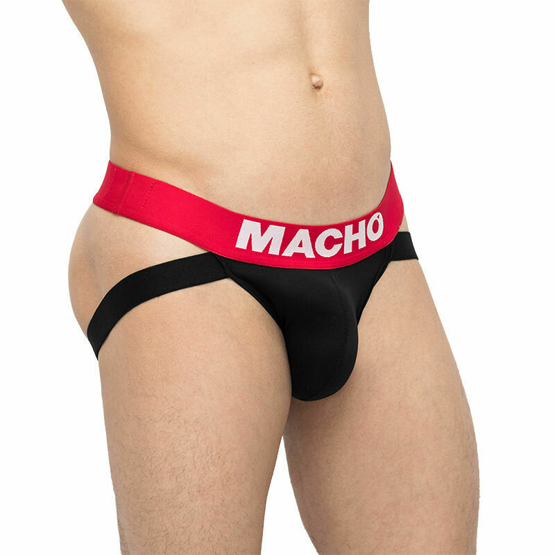 MACHO - MX200R SUSPENSORIO ROJO Y NEGRO S