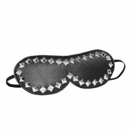 SEX &amp; MICHIEF ANTIFAZ STUDDED NEGRO LEATHER METAL