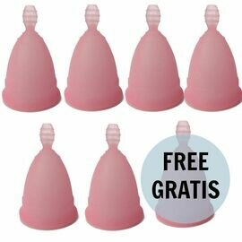 NINA CUP COPA MENSTRUAL TALLA S ROSA 6 + 1 GRATIS