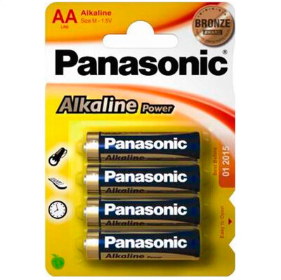 PANASONIC BRONZE PILA ALCALINA AA LR6 BLISTER*4