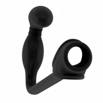 SONO PLUG ANAL CON ANILLO N2 NEGRO