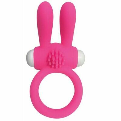ANILLO VIBRADOR CON RABBIT NEON - ROSA