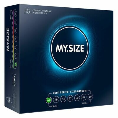 MY SIZE NATURAL CONDOM LATEX 47MM 36UDS